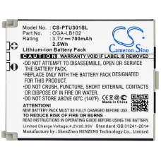 Compatible battery replacement for Panasonic CGA-LB102