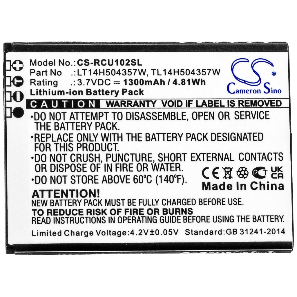 Kompatibilna zamjena baterije za Cricket LT14H504357W,TL14H504357W
