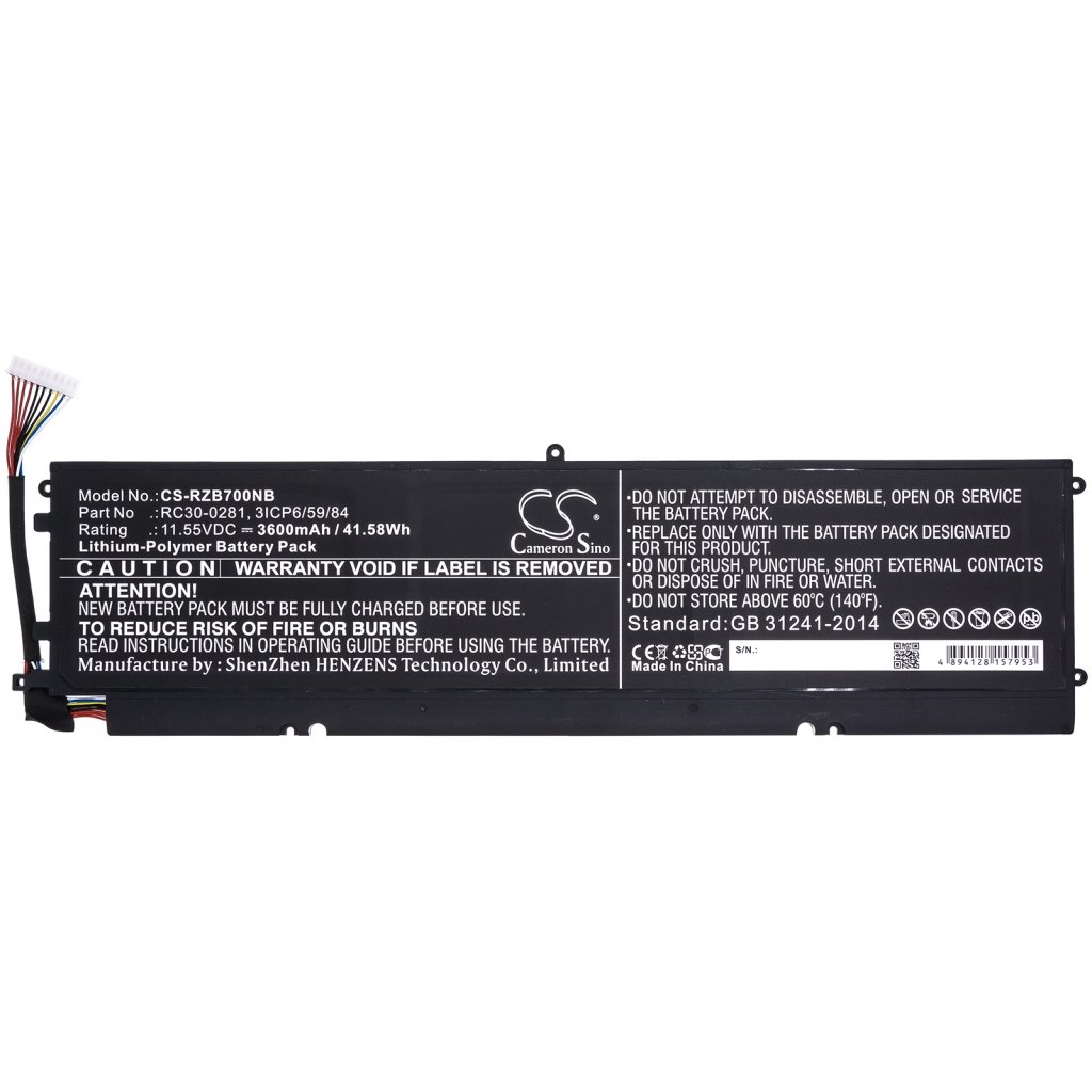 Kompatibilna zamjena baterije za Razer 3ICP6/59/84,RC30-0281