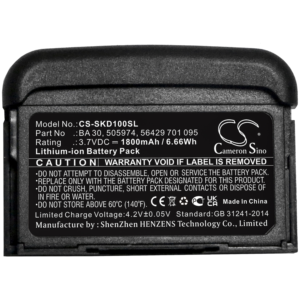 Kompatibilna zamjena baterije za Sennheiser 505974,56429 701 095,BA 30