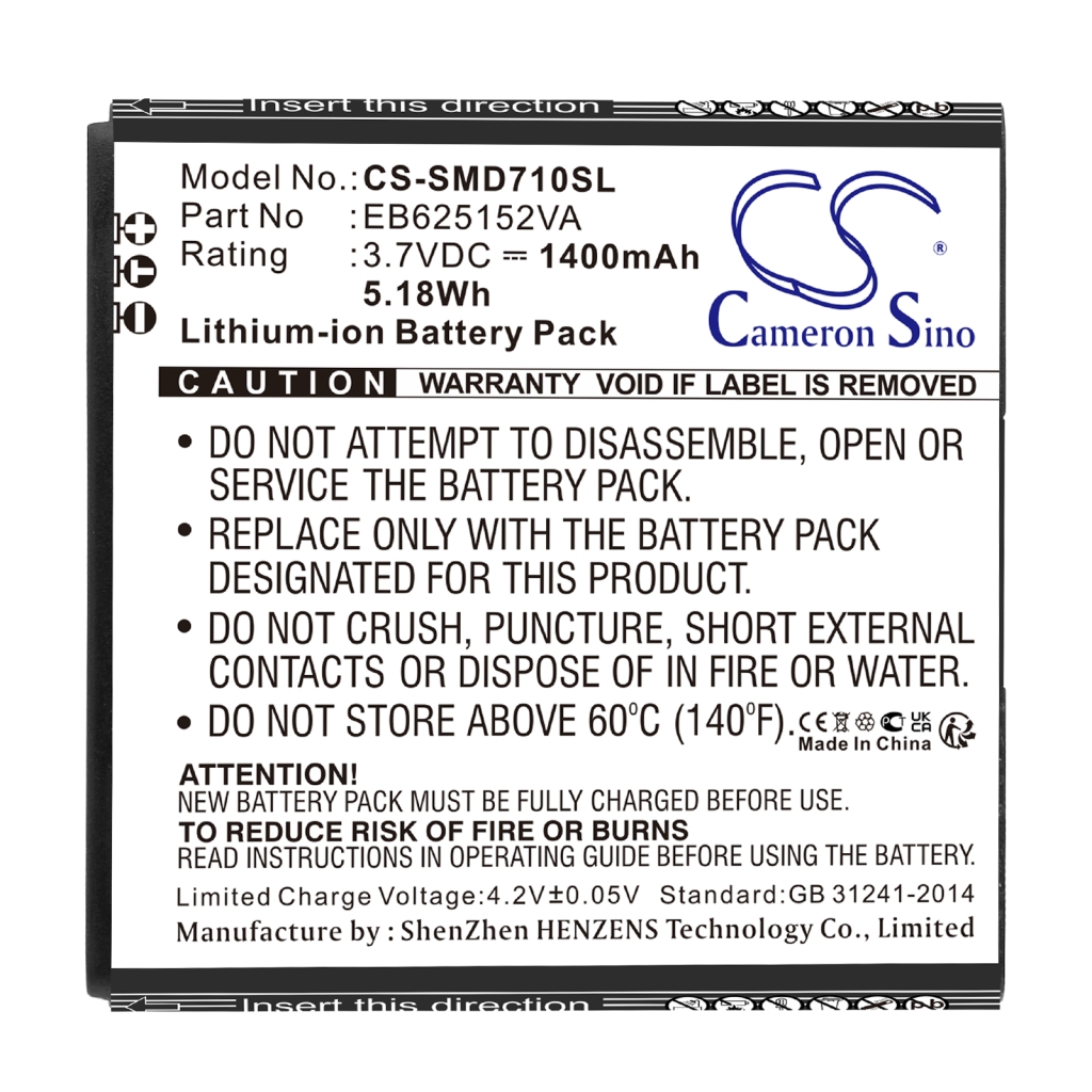 Kompatibilna zamjena baterije za Samsung EB625152VA,EB625152VU