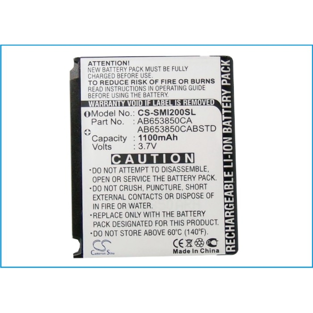 Kompatibilna zamjena baterije za Samsung AB653850CA,AB653850CABSTD,AB653850CC