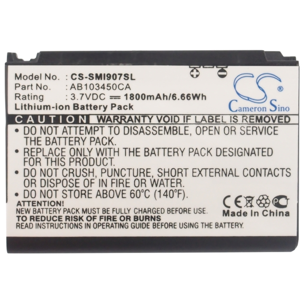 Kompatibilna zamjena baterije za Samsung AB103450CA
