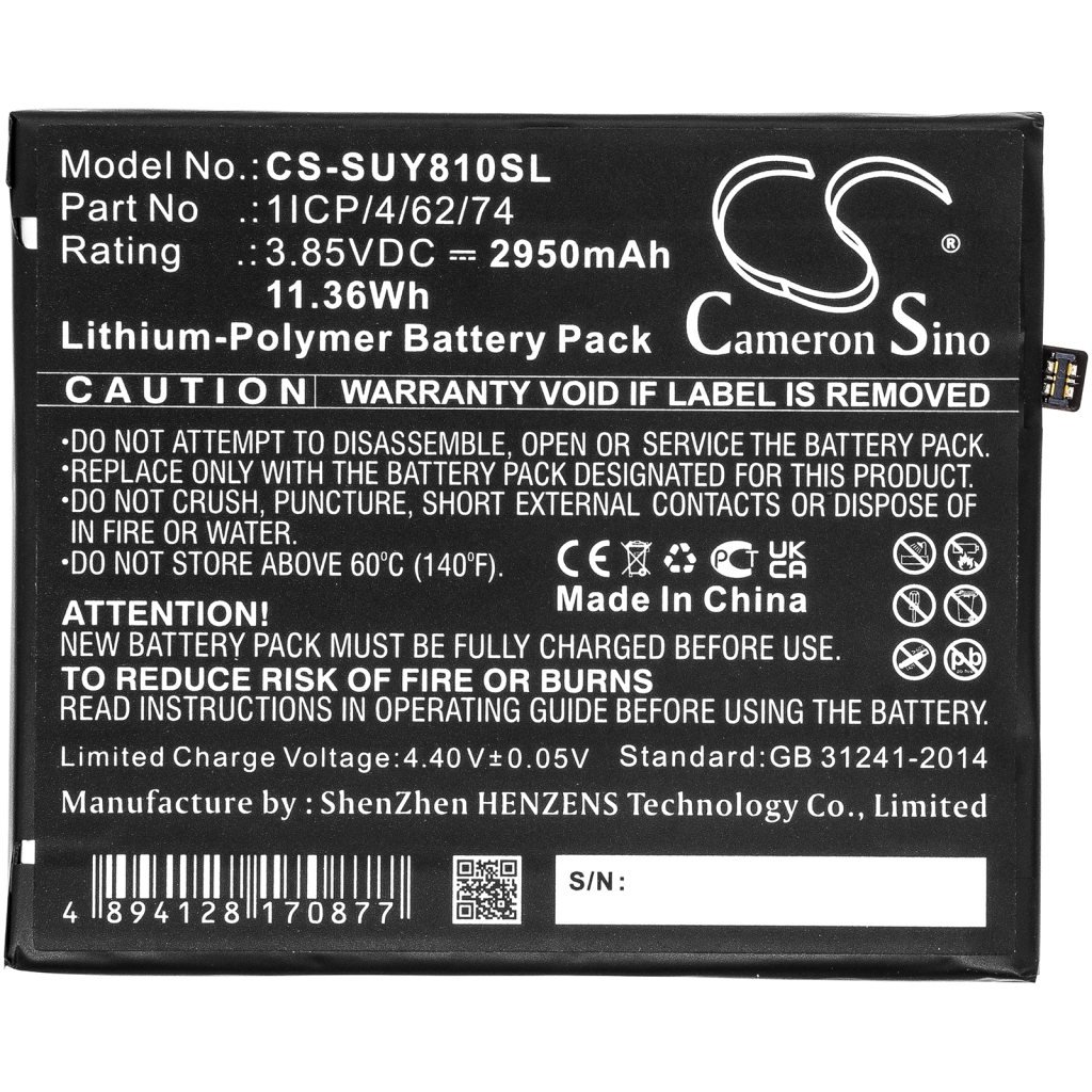 Baterija za mobilni telefon Sugar Y8 Max (CS-SUY810SL)
