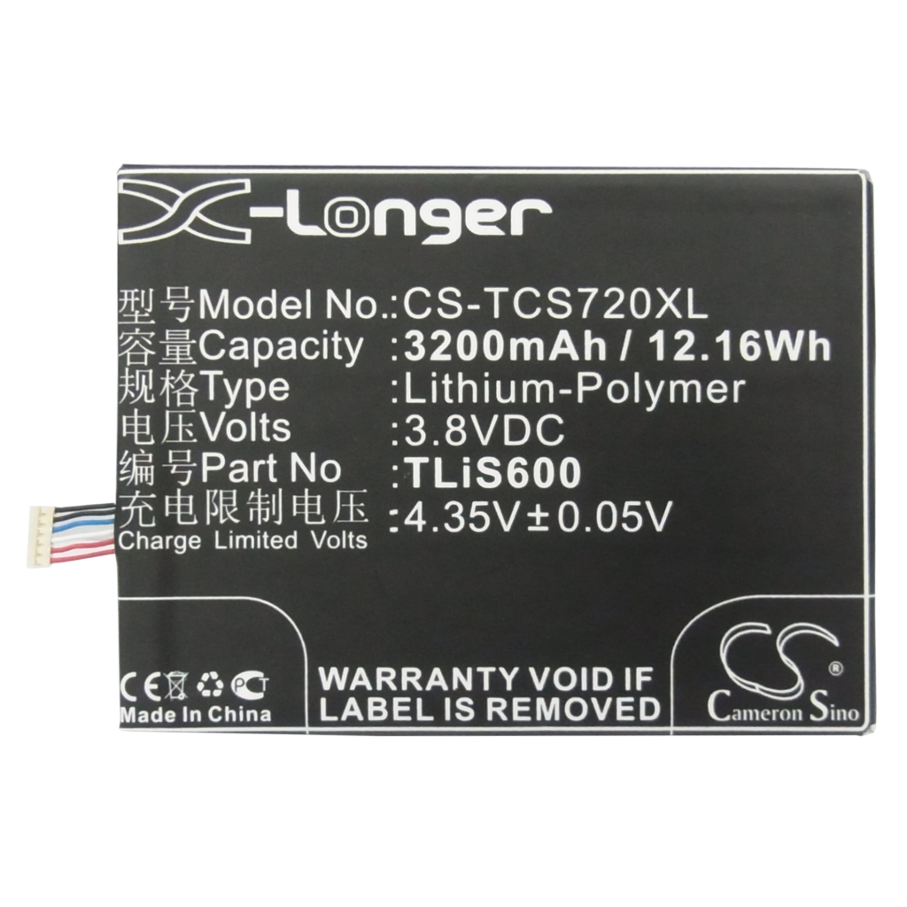 Battery compatible with Alcatel TCL CS-TCS720XL