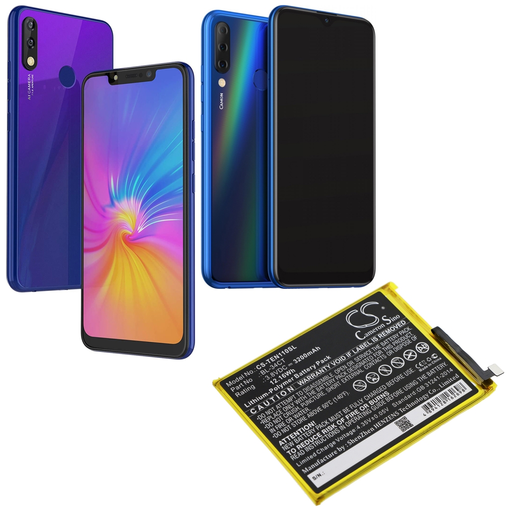 Kompatibilna zamjena baterije za Tecno BL-34CT