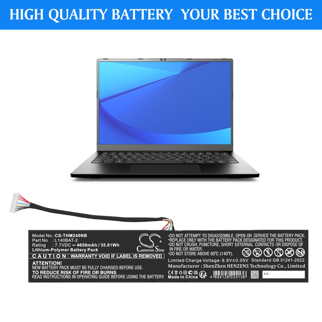 Baterija Zamjenjuje L140BAT-2