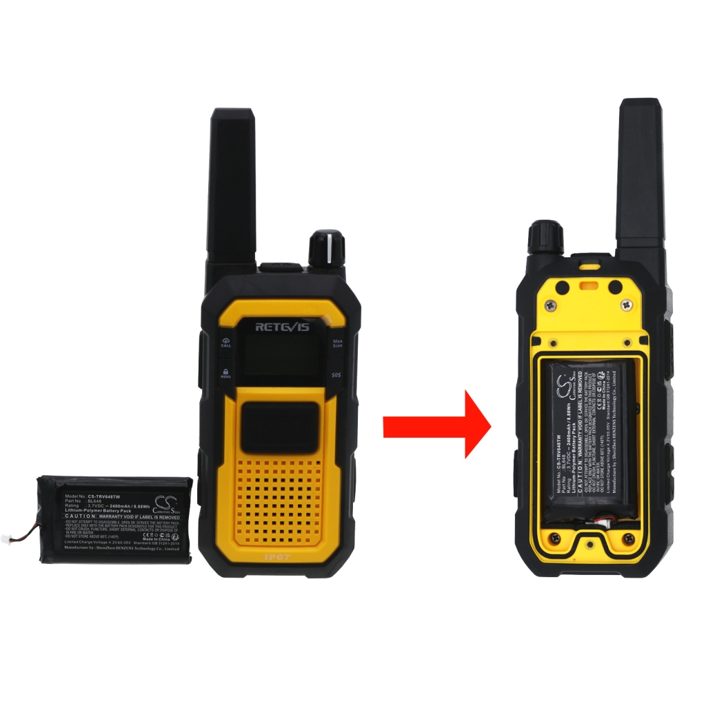 Baterija za dvosmjerni radio Retevis CS-TRV648TW