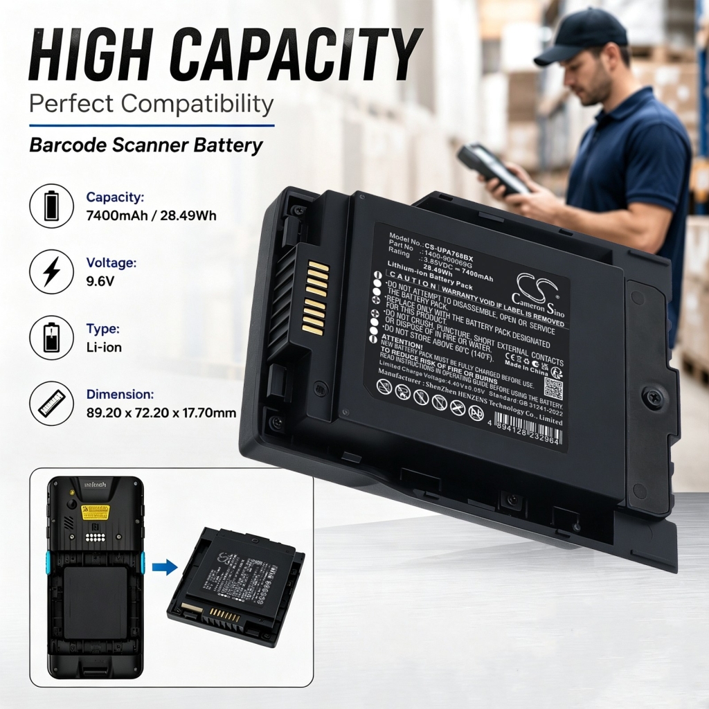 Baterije kompatibilno s Unitech PA768 PA768 Rugged Mobile Computer CS-UPA768BX