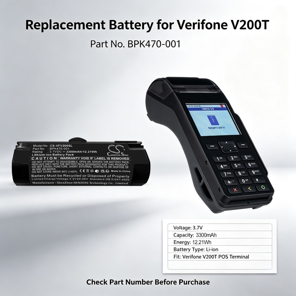 Baterije kompatibilno s Verifone V200T V200T CS-VFV200SL
