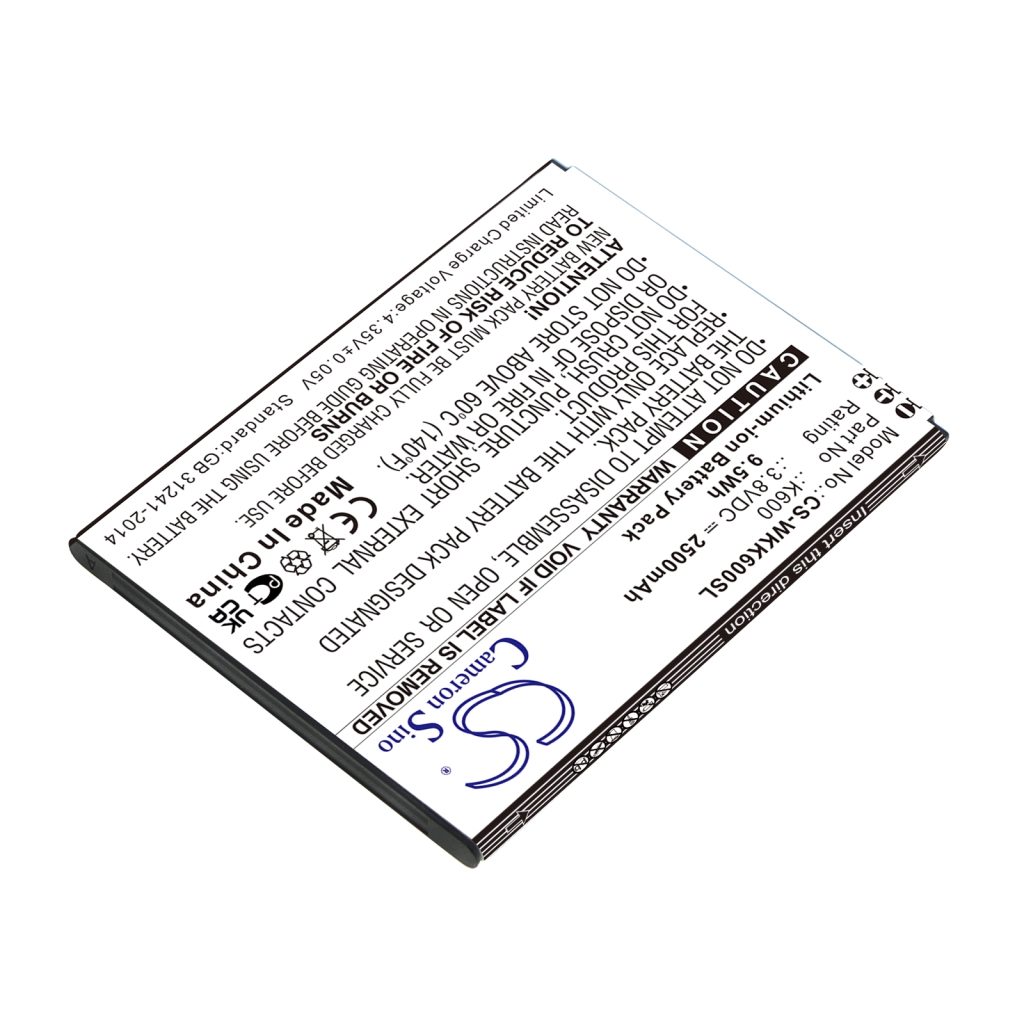 Baterija za mobilni telefon Wiko CS-WKK600SL
