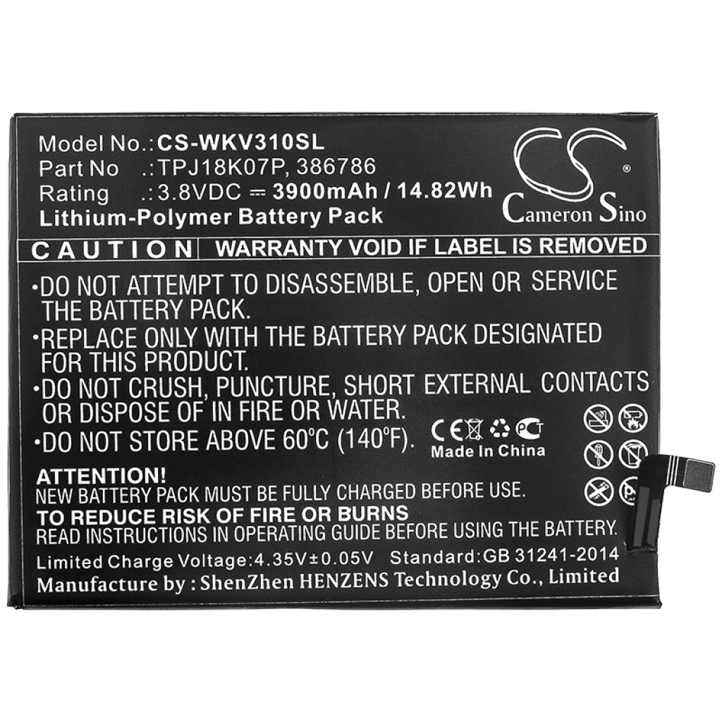 Baterija za mobilni telefon Wiko CS-WKV310SL