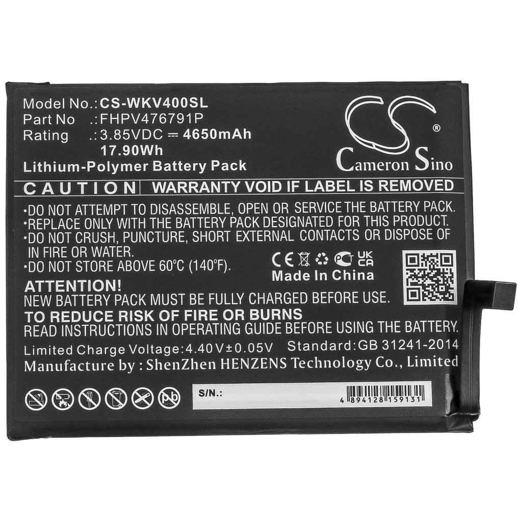 Kompatibilna zamjena baterije za Wiko FHPV476791P