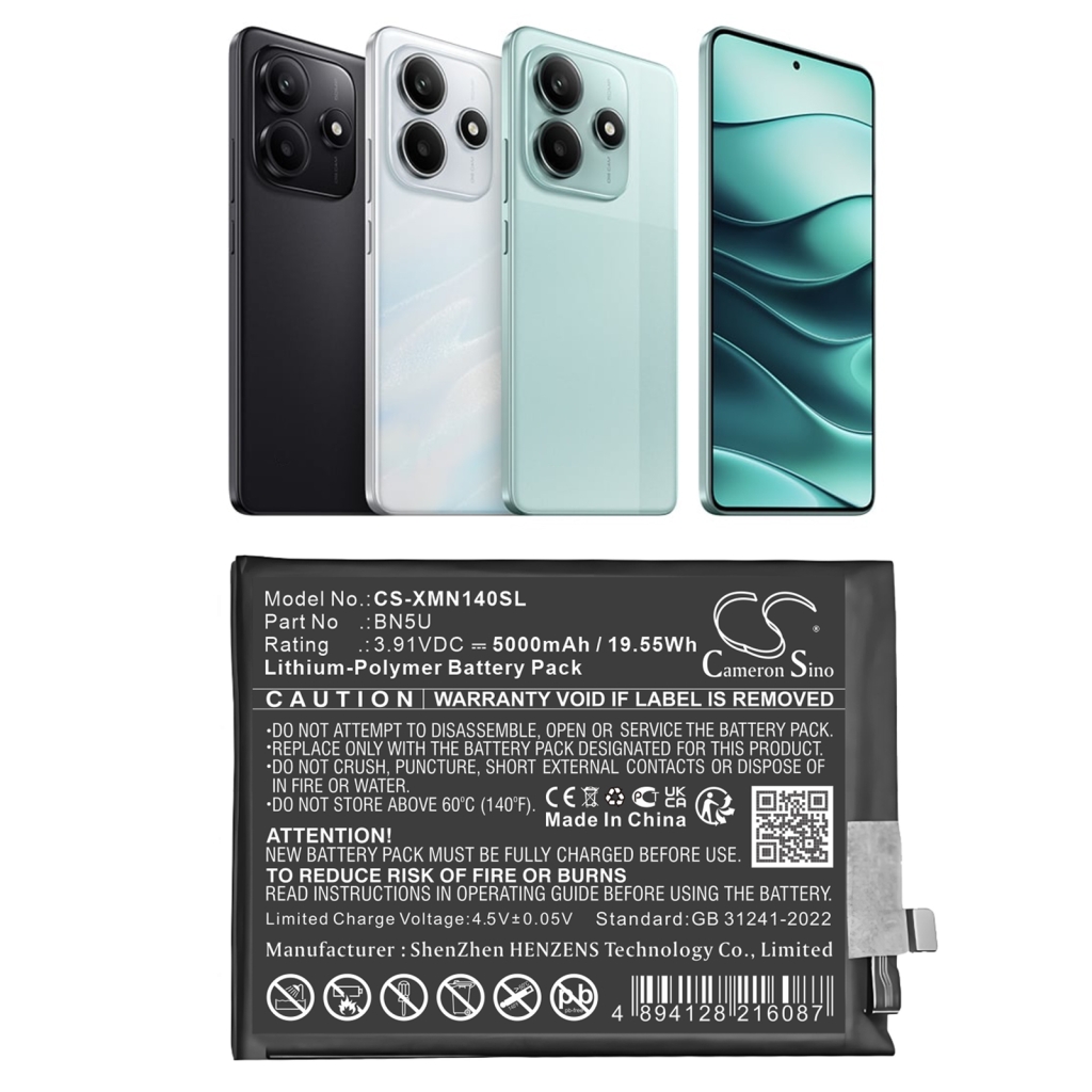 Compatible battery replacement for Xiaomi BN5U