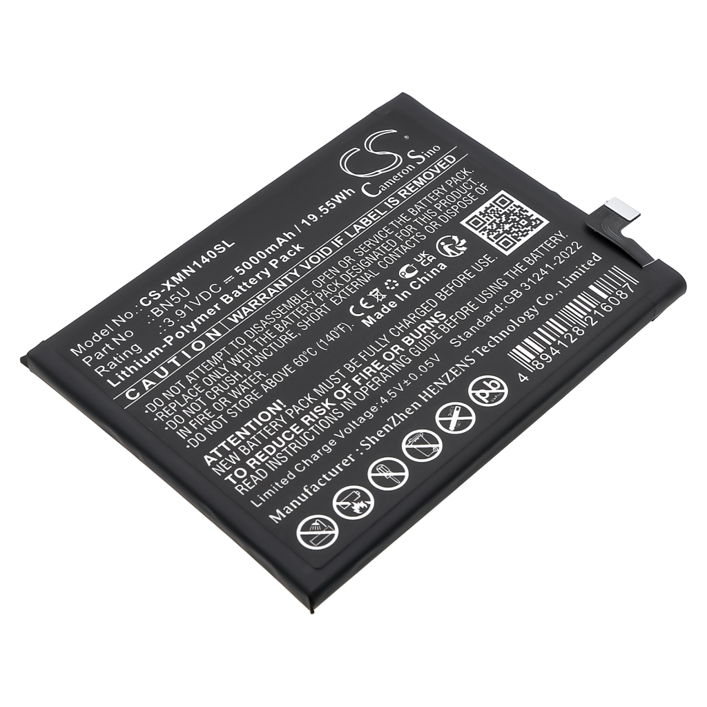 Compatible battery replacement for Xiaomi BN5U
