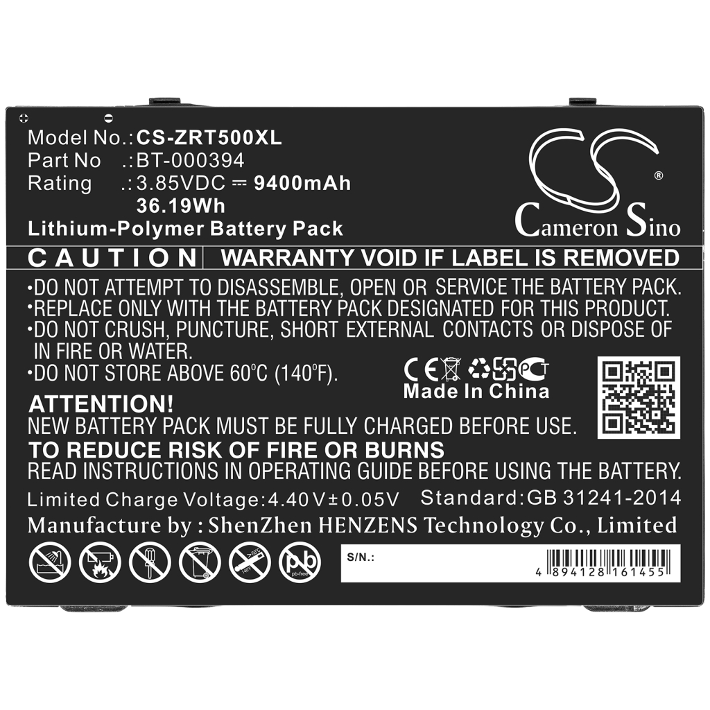Baterija za tablet Zebra CS-ZRT500XL