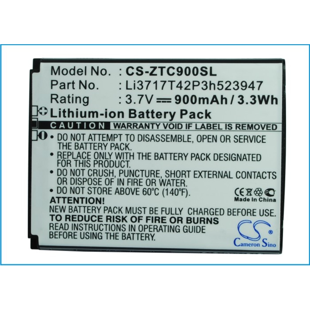 Baterija kompatibilno s Telstra ZTE CS-ZTC900SL