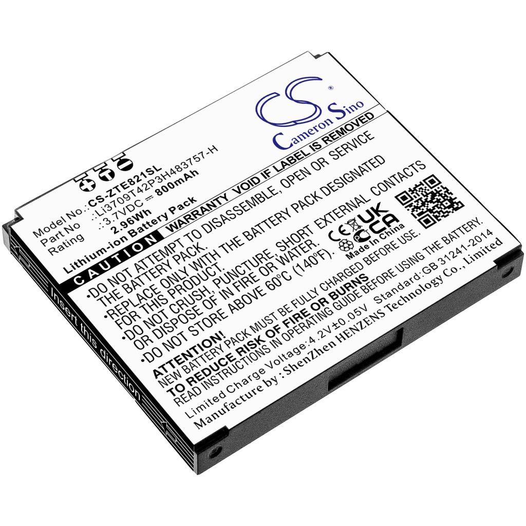Kompatibilna zamjena baterije za ZTE LI3709T42P3H483757-H