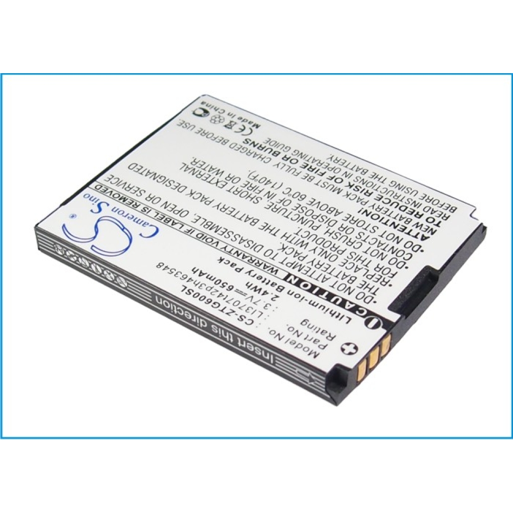 Baterija za mobilni telefon ZTE CS-ZTG600SL