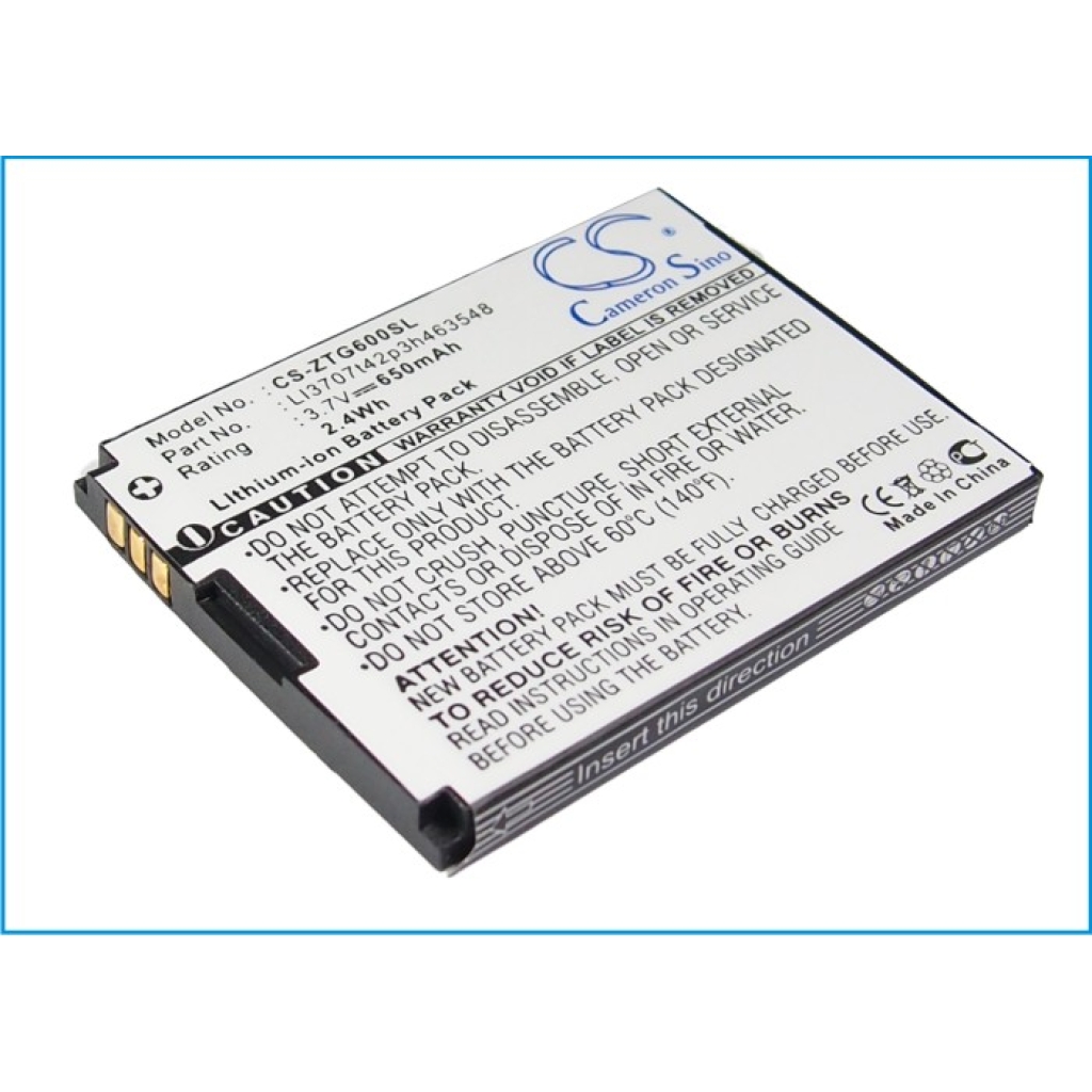 Baterija za mobilni telefon ZTE CS-ZTG600SL
