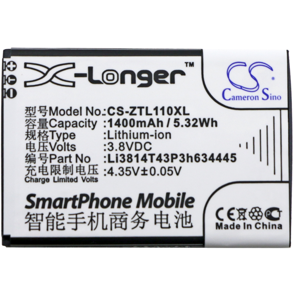 Kompatibilna zamjena baterije za ZTE LI3814T43P3H634445