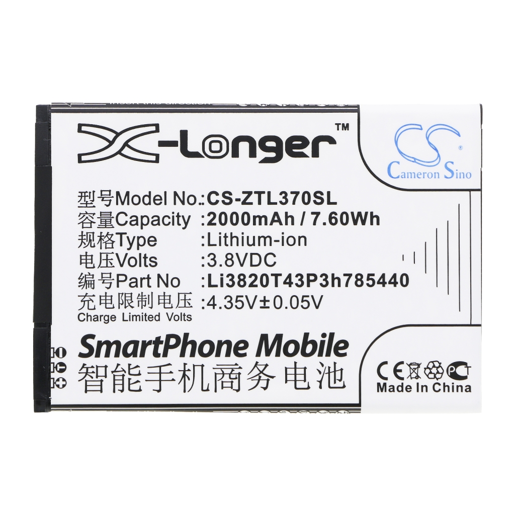 Kompatibilna zamjena baterije za ZTE LI3820T43P3H785440