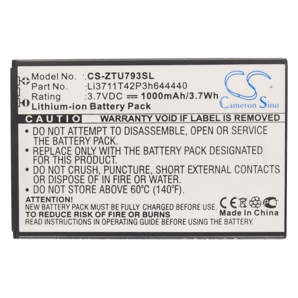 Baterija za mobilni telefon ZTE CS-ZTU793SL