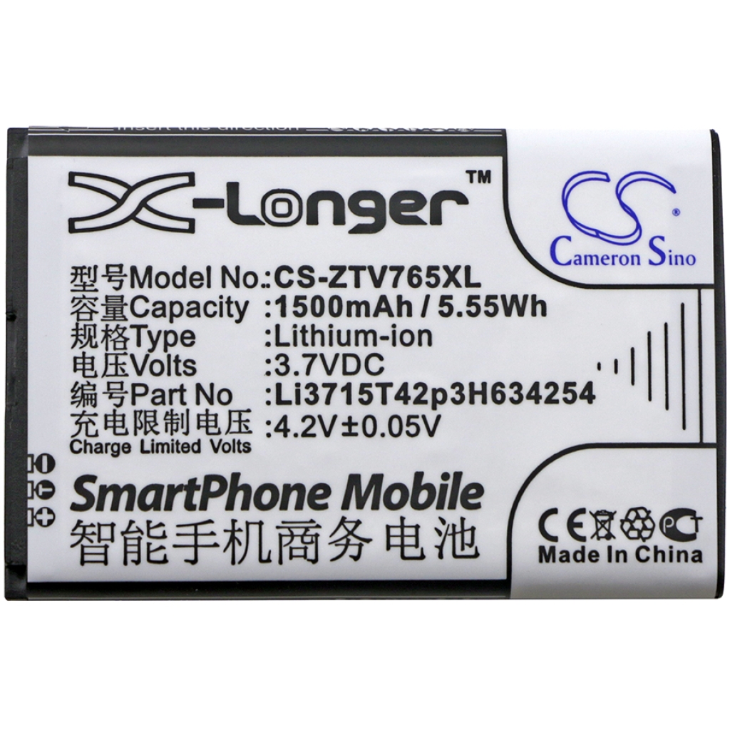 Baterija za mobilni telefon ZTE CS-ZTV765XL